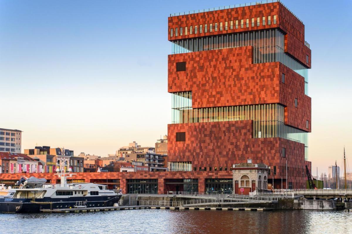 Studio In City Center With Terrace, Netflix - Wifi Antwerpen Kültér fotó
